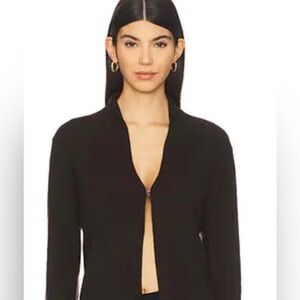 Rachel Zoe Black Open Front Cardigan